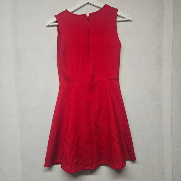 Lulu's Red V-neck Skater Dress - Picture 7 of 7